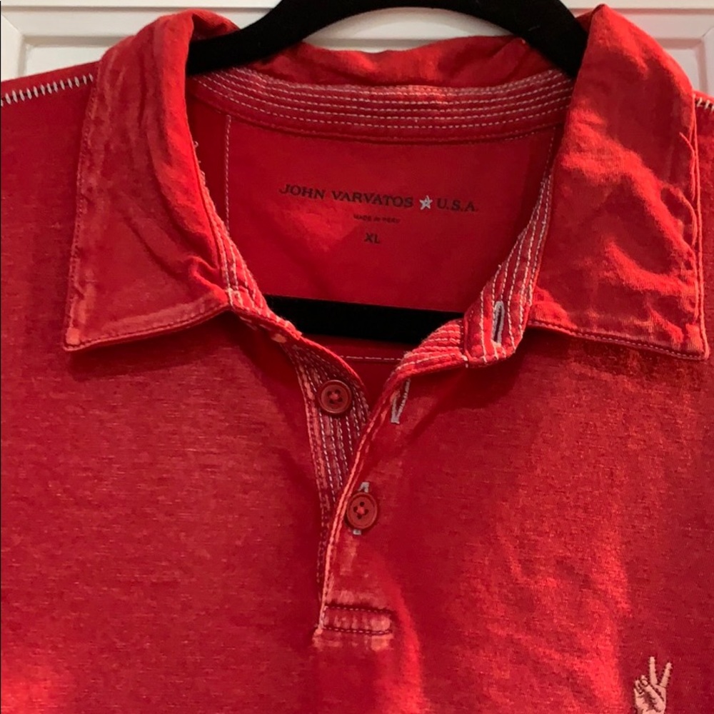 Men’s Vintage washed short sleeve polo shirt